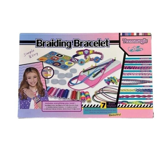 New Sealed Braiding Bracelet Prepop Cool Girls Make Up To 12 Bracelets - Picture 1 of 4